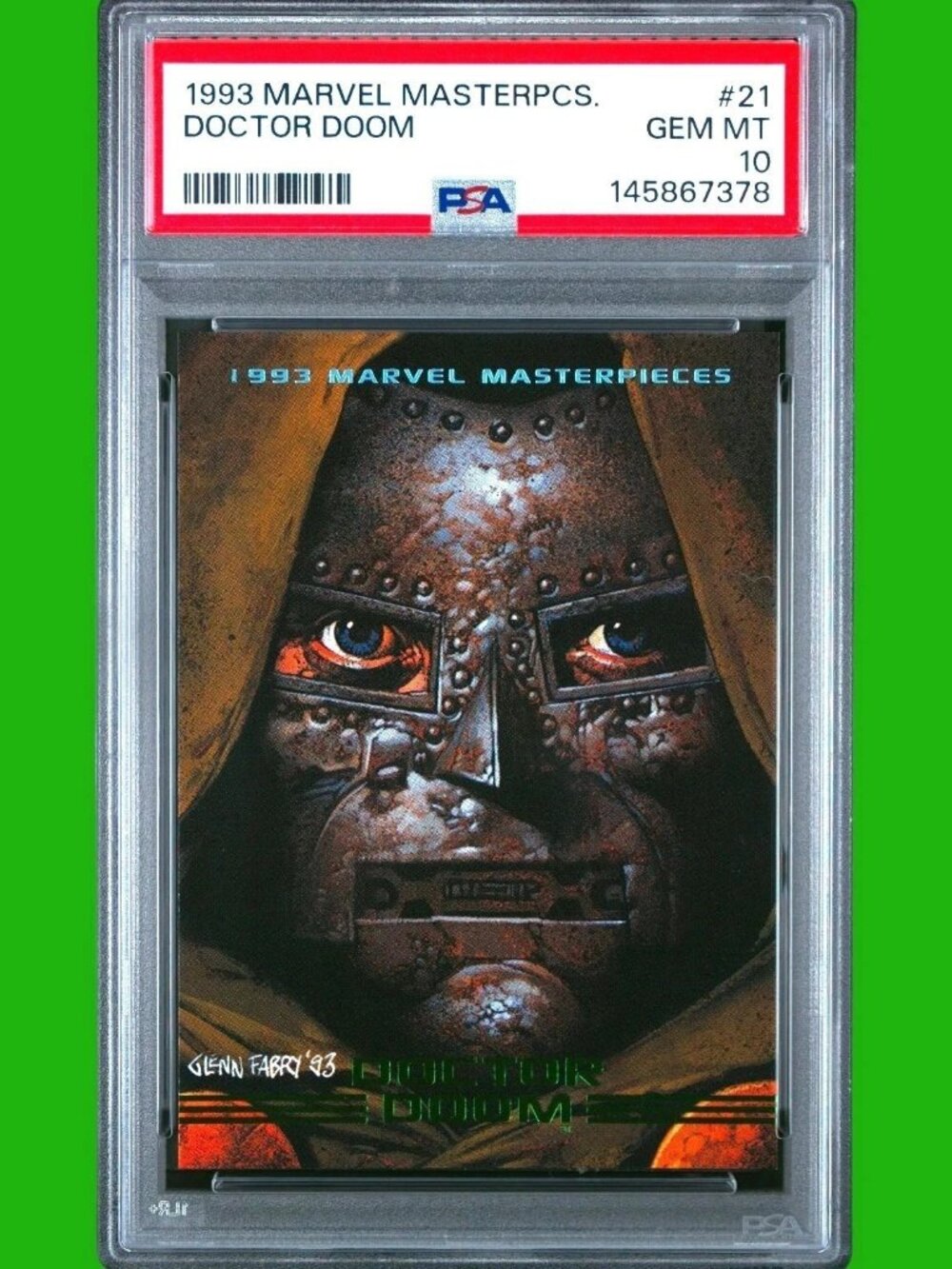 1993 Marvel Masterpieces 21 Doctor Doom PSA 10 Gem Mint